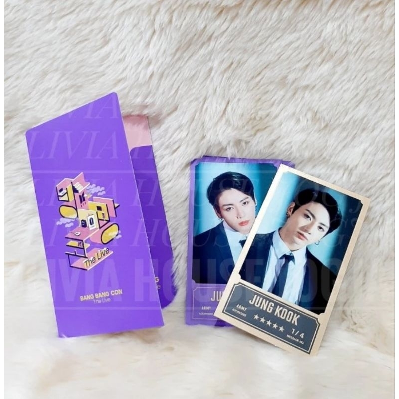Photocard Jungkook BTS Bang Bang Con Live Message Photo Jungkook BTS Bang Bang Con Live Ungu