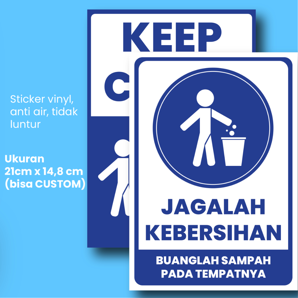 

Sticker Stiker Jagalah Kebersihan Buang Sampah pada Tempatnya