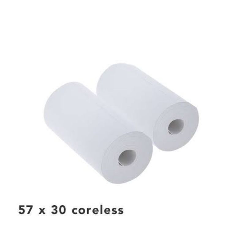 

KERTAS STRUK THERMAL ROLL 58mm 58*30 PRINTER BLUETOOTH , EDC, PRINTER KASIR