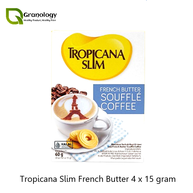 

Tropicana Slim French Butter Souffle Coffee 1 Box 4 Sachet