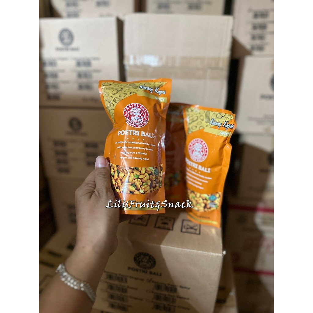 

Kacang Kopri Poetri Bali kemasan Pouch 75gram varian Spaicy