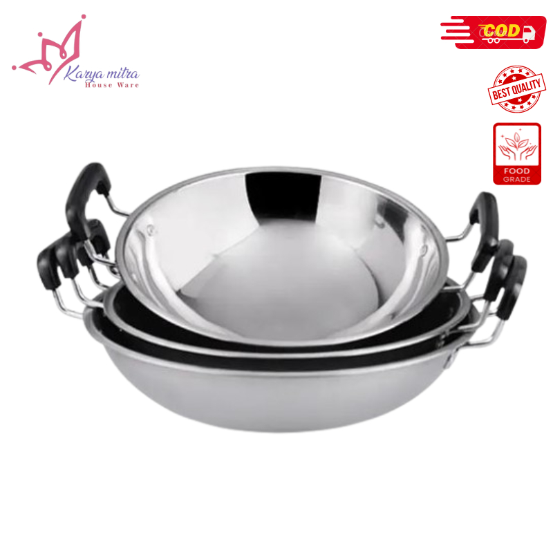 Wajan Stainless Tebal/Wajan Penggorengan Stainless