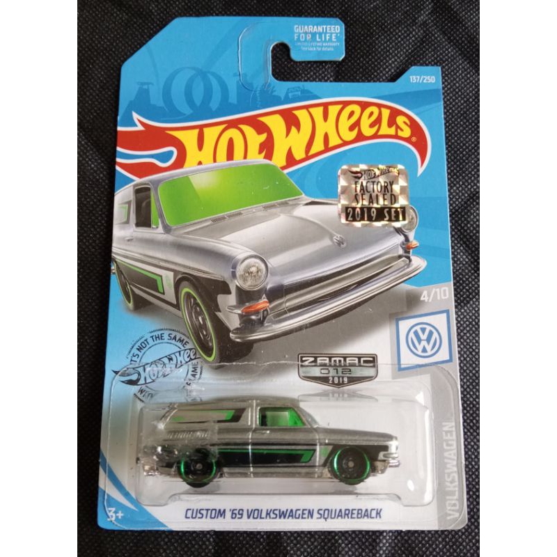 HOT WHEELS CUSTOM '69 VOLKSWAGEN SQUAREBACK ZAMAC FACTORY SEALED