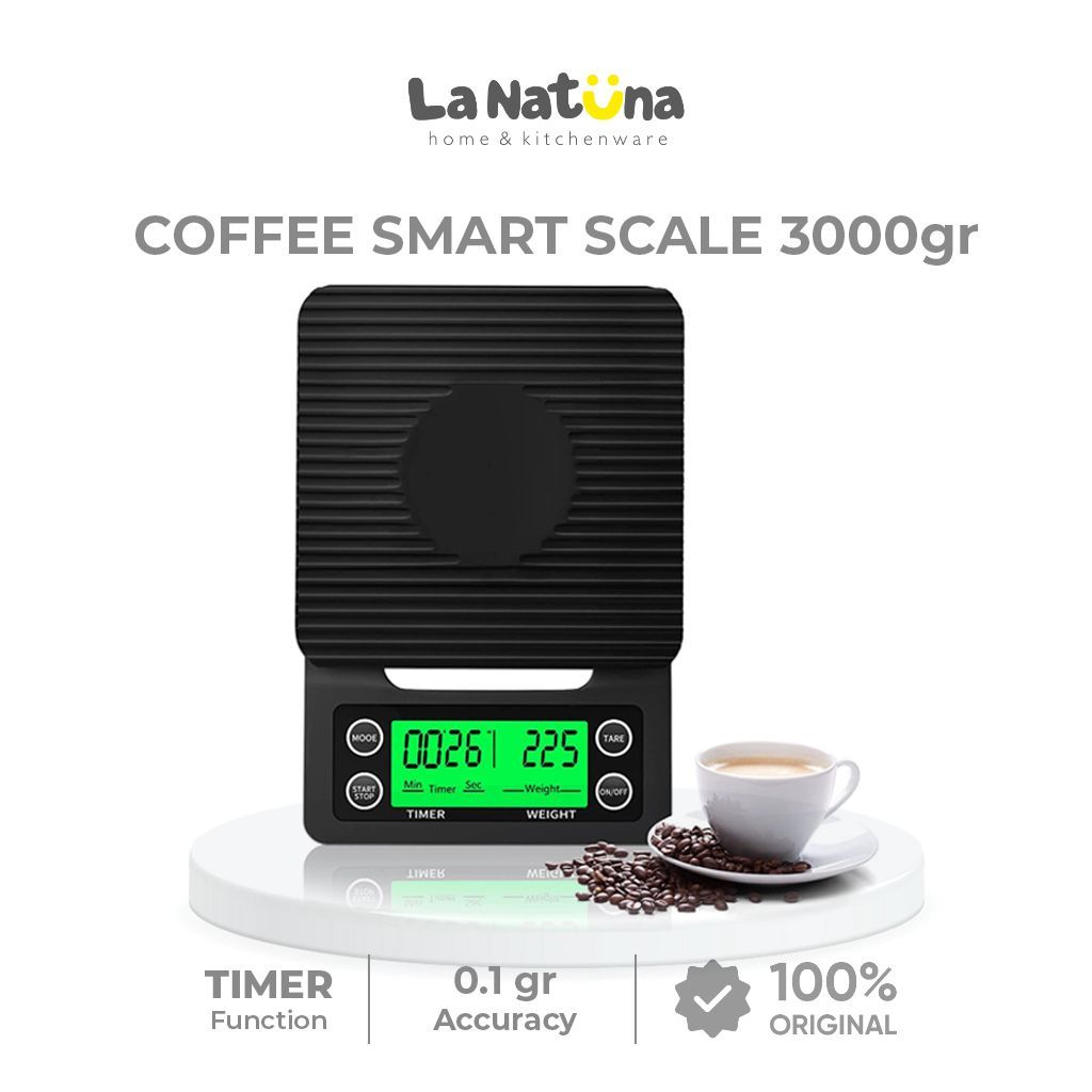La Natuna Timbangan Kopi Mini Digital Scale 3KG 0,1 Gram Akurat Timbangan Dapur