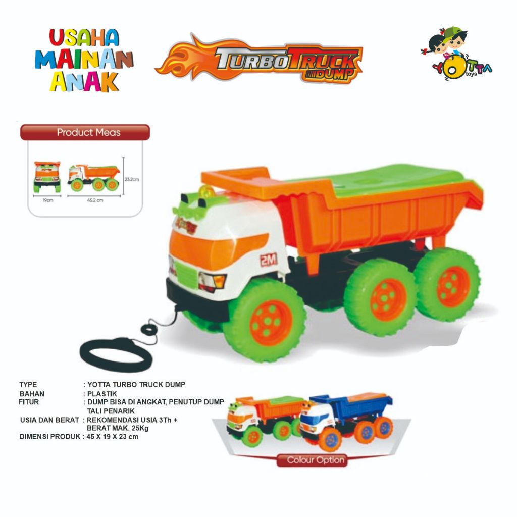 Mainan Anak Mobil Turbo Truck Dump Bisa Dinaiki - Mobil Truk Pasir Jumbo AK 54