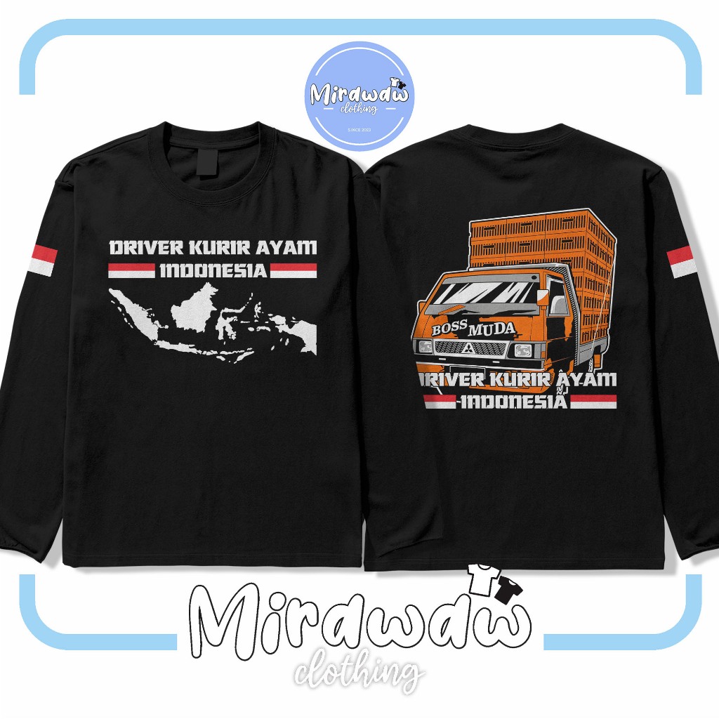 Kaos Driver Muda Driver Kurir Ayam Indonesia Boss Muda Db Lengan Panjang Baju Distro