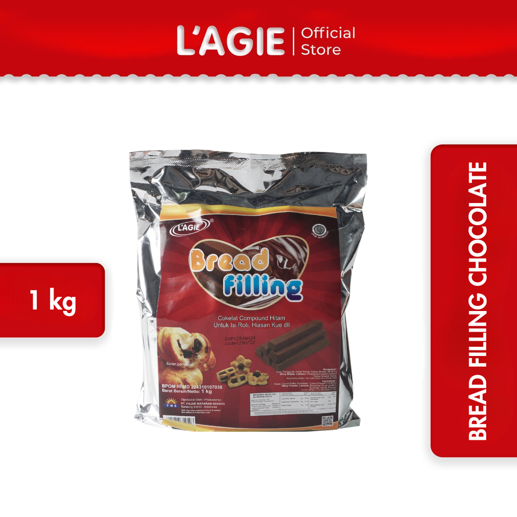 

Lagie Bread Filling Chocolate Compound Hitam Stick 1kg