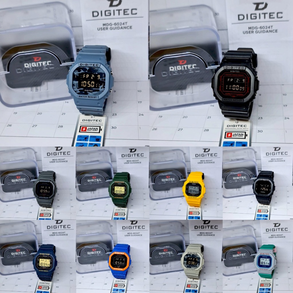 PENGIRIMAN INSTANT - GROSIR JAM TANGAN PRIA DIGITAL DIGITEC MDG 6024 / MDG-6024 / MDG6024 ORIGINAL