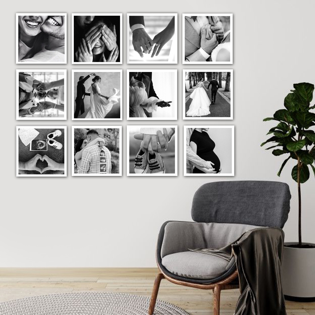 [ Frameless ] PAKETAN A custom cetak foto ukuran paketan isi 20x20 12pc customwalldecor
