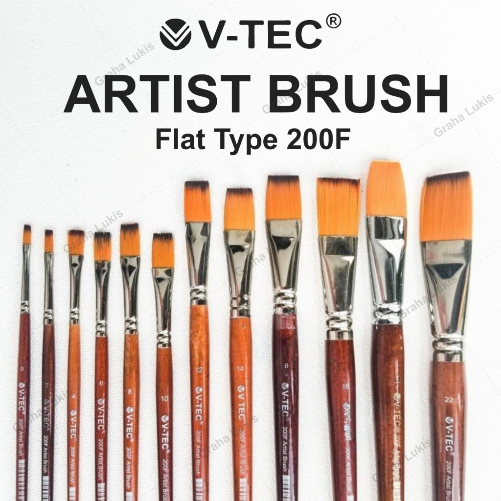 

V-TEC BRUSH FLAT TYPE 200F / KUAS V-TEC FLAT 200F