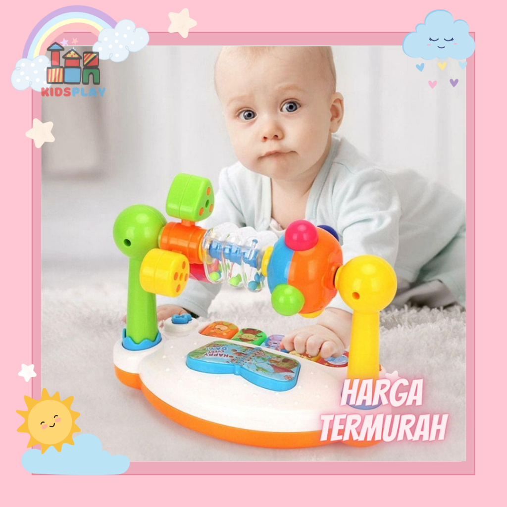 Baby Music World Mainan Piano Bayi Mainan Bayi Mainan Sensorik Bayi Mainan Tummy Time Bayi Mainan Mu