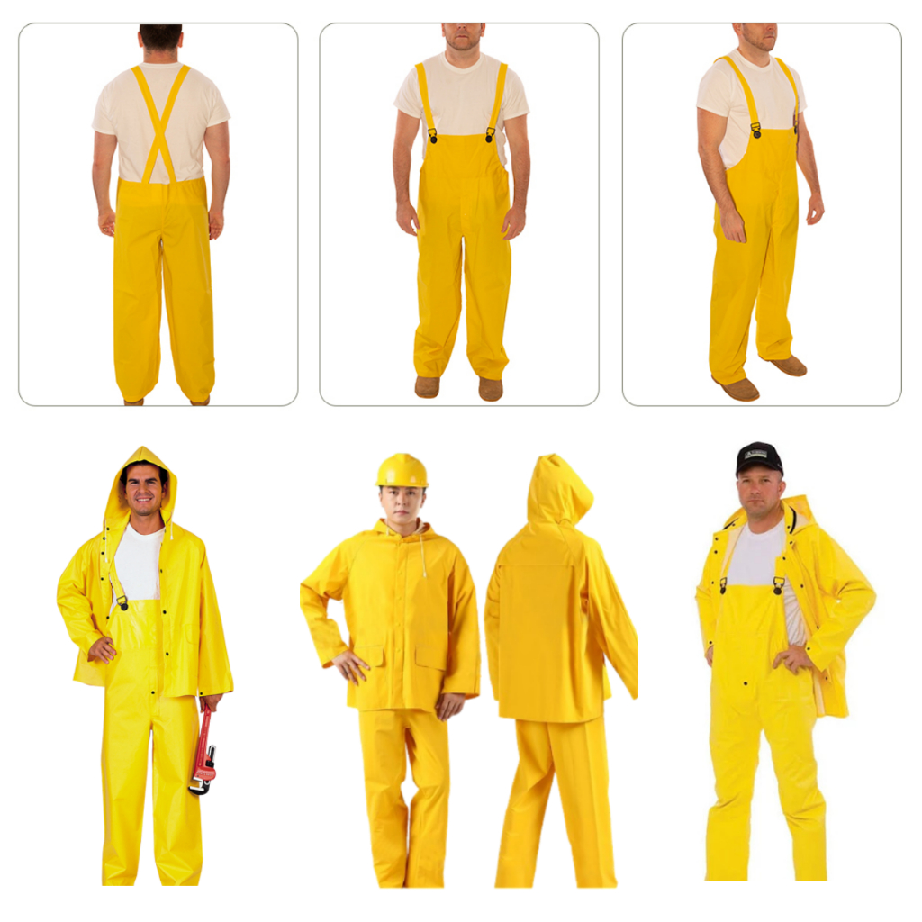 Jas Hujan Proyek Safety Ukuran Jumbo Bahan Tebal/Kuat Warna Kuning, Mantel Raincoat Outdoor Tambang
