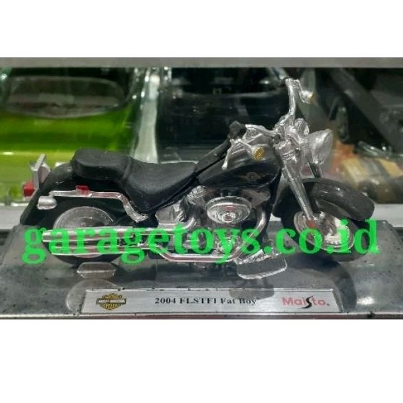 Maisto 1:18 Diecast Harley Davidson 2004 FLSTFI Fat Boy