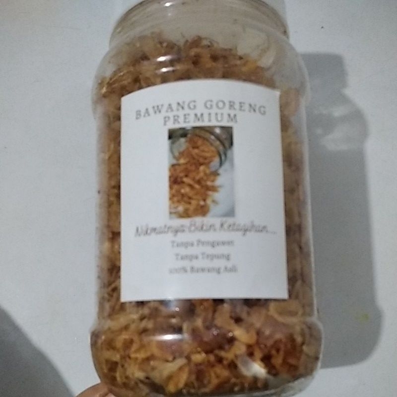 

Bawang goreng premium +- 150gr