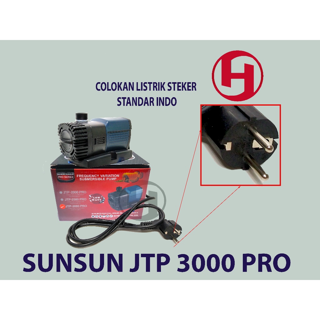POMPA ORIGINAL SUNSUN JTP 3000 PRO POMPA SIRKULASI AQUARIUM KOLAM IKAN KOI POMPA CELUP HEMAT LISTRIK