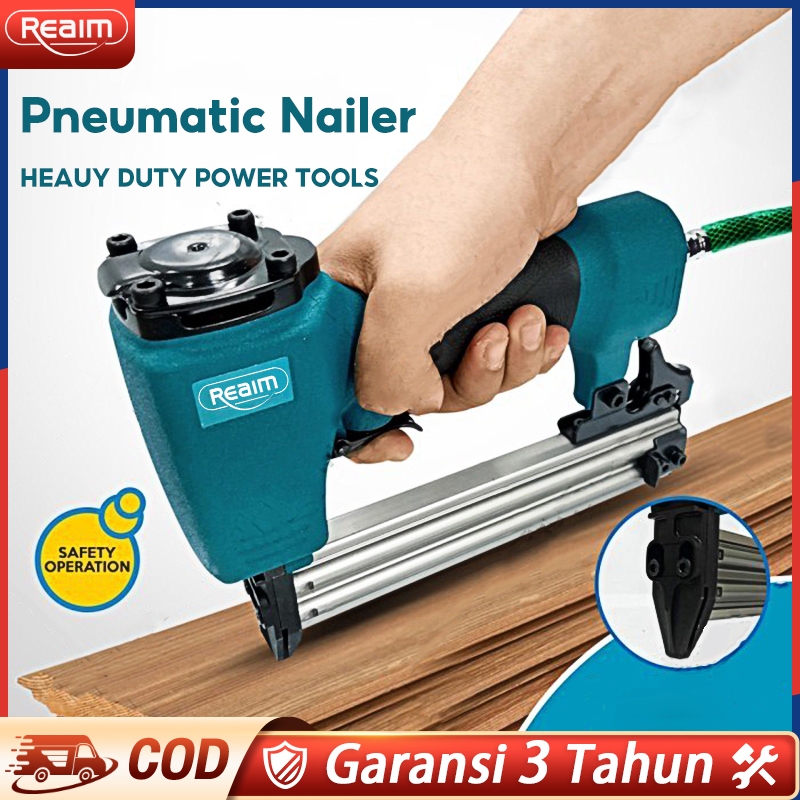 REAIM PNEUMATIC NAILER MESIN PAKU TEMBAK ANGIN AIR NAILER GUN AIR NAILER KOMPRESOR
