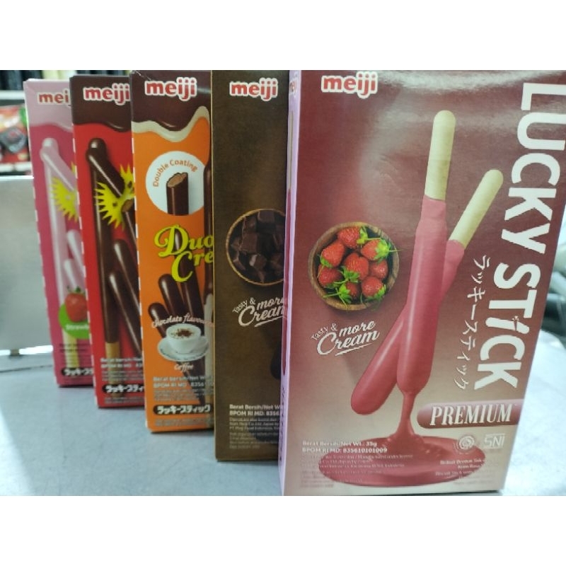 

Meiji Lucky Stick Biskuit Stik Dengan Krim