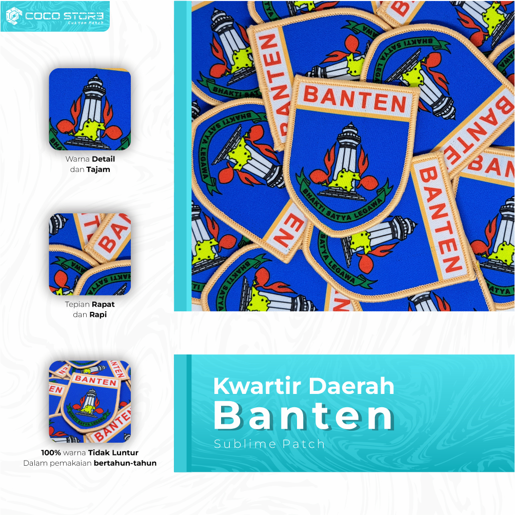 Badge Pramuka Kwarda Banten bahan sublim