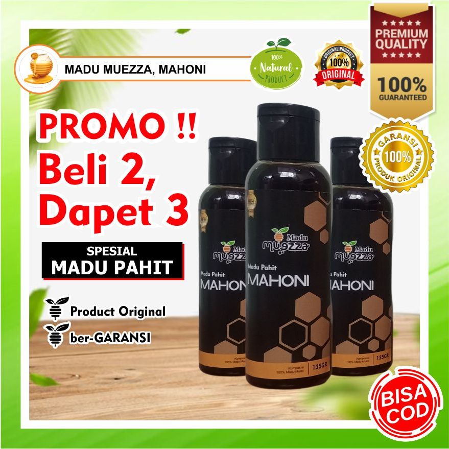 

[ PROMO TERBATAS ] MADU PAHIT MAHONI ASLI MADU MUEZZA Grade A Super Madu Pahit , 100% ASLI dari NEKTAR BUNGA MAHONI dg Rasa Madu Pahit & Lembut Pilihan Terbaik Keluarga untuk Kesehatan , Kebugaran & Stamina