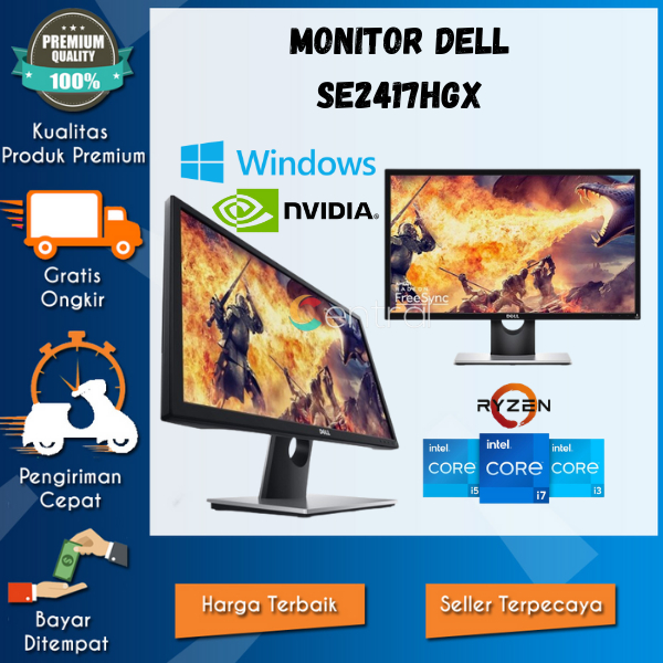 LED Monitor Dell 24 Inch SE2417HGX Gaming Monitor [23.6 Inch/75Hz]