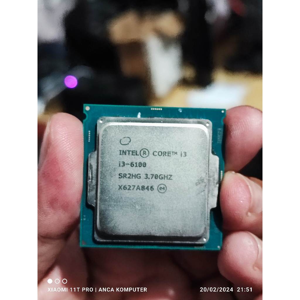 prosesor intel core i3 6100 3,7 GHZ skylake gen 6