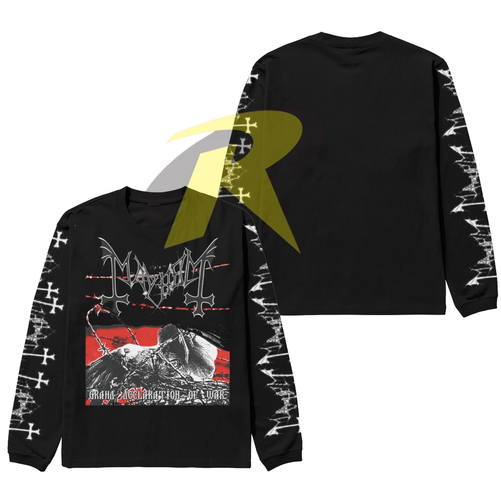 Kaos Baju Lengan Panjang Band Mayhem Distro