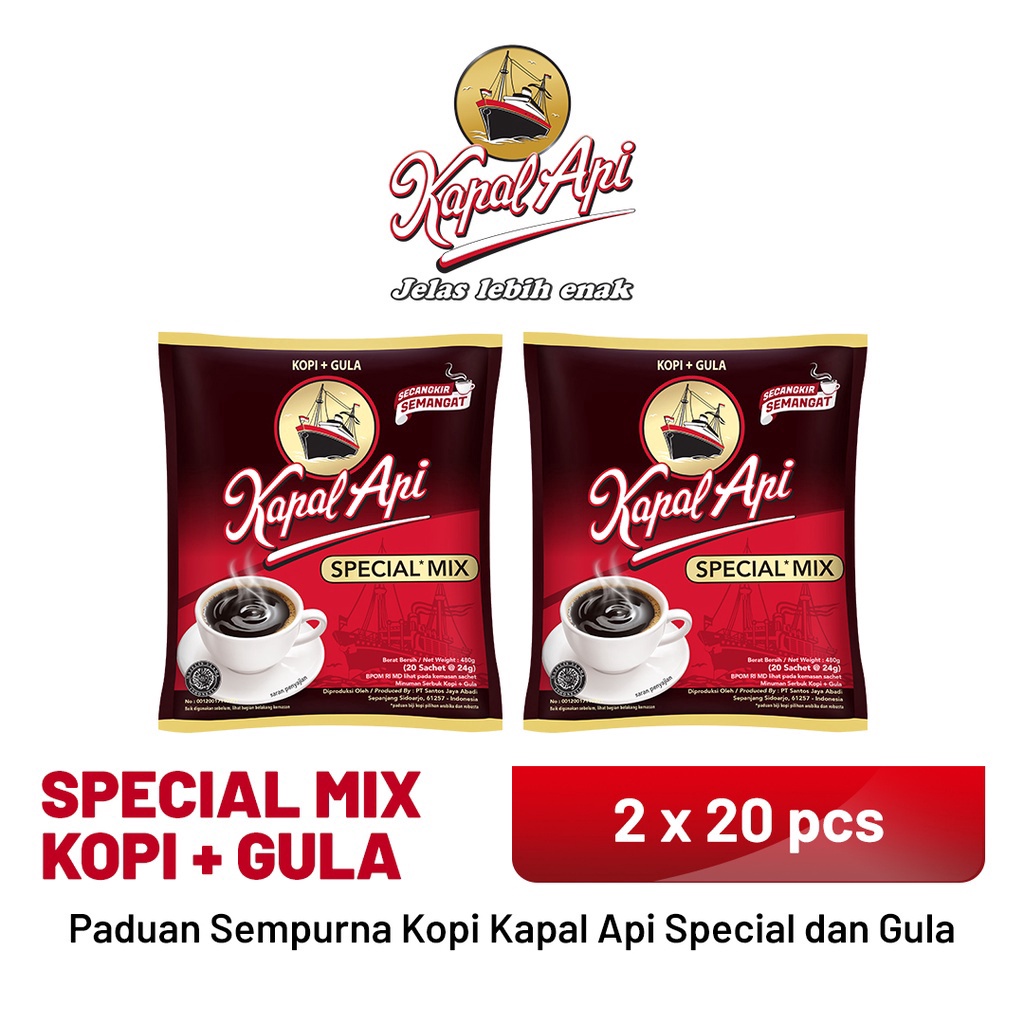 

1212 SALE KAPAL API Special Mix 2 Bag 2 x 23 gr murah