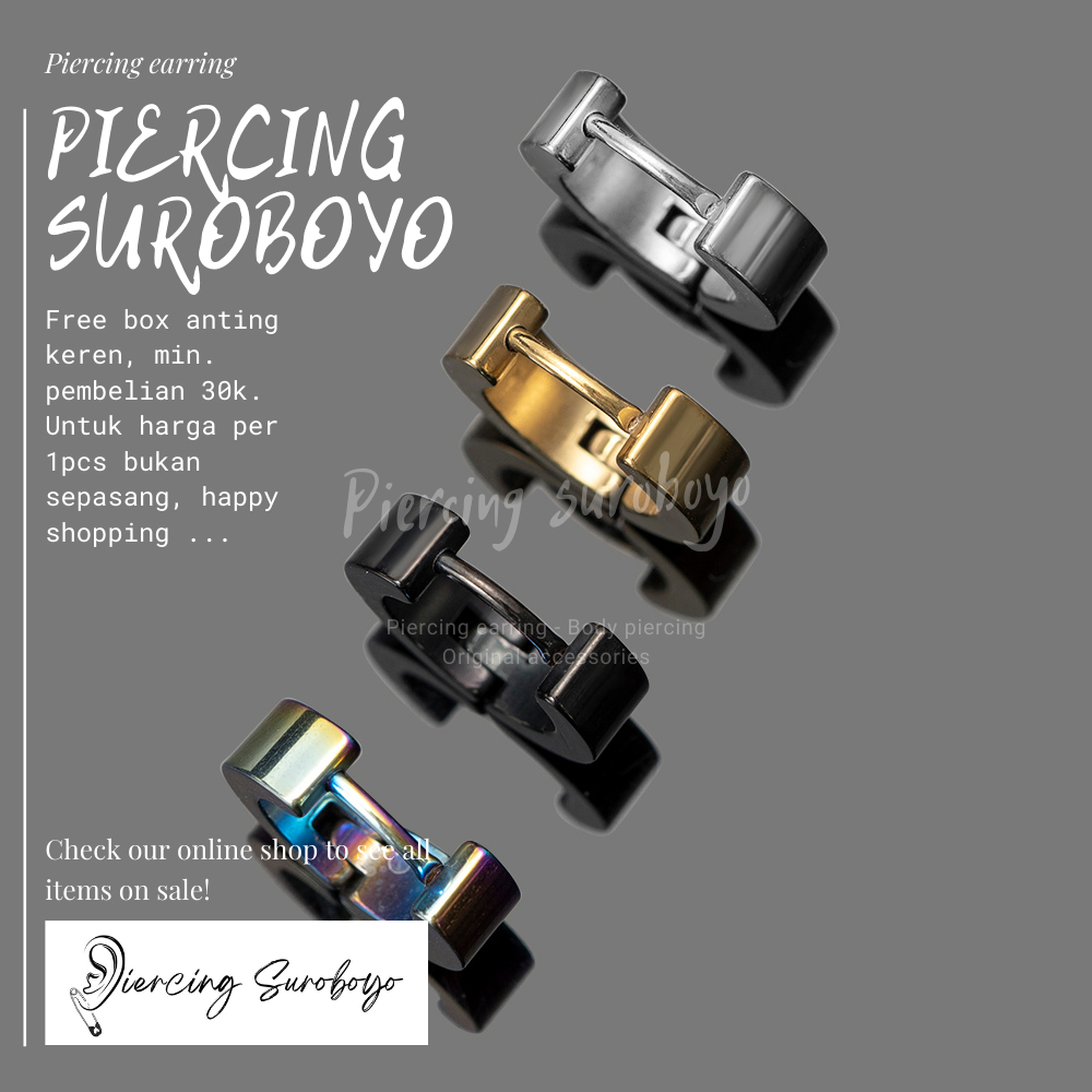 TINDIK PRIA 1PCS ANTING TINDIK TITANIUM BARBEL TINDIK ANTING TINDIK 1PCS.