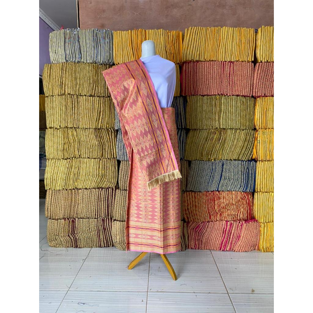 TERLARIS ROK SONGKET SET SELENDANG, Rok Lilit, Rok songket kekinian, Rok Songket Termurah, Variasi W
