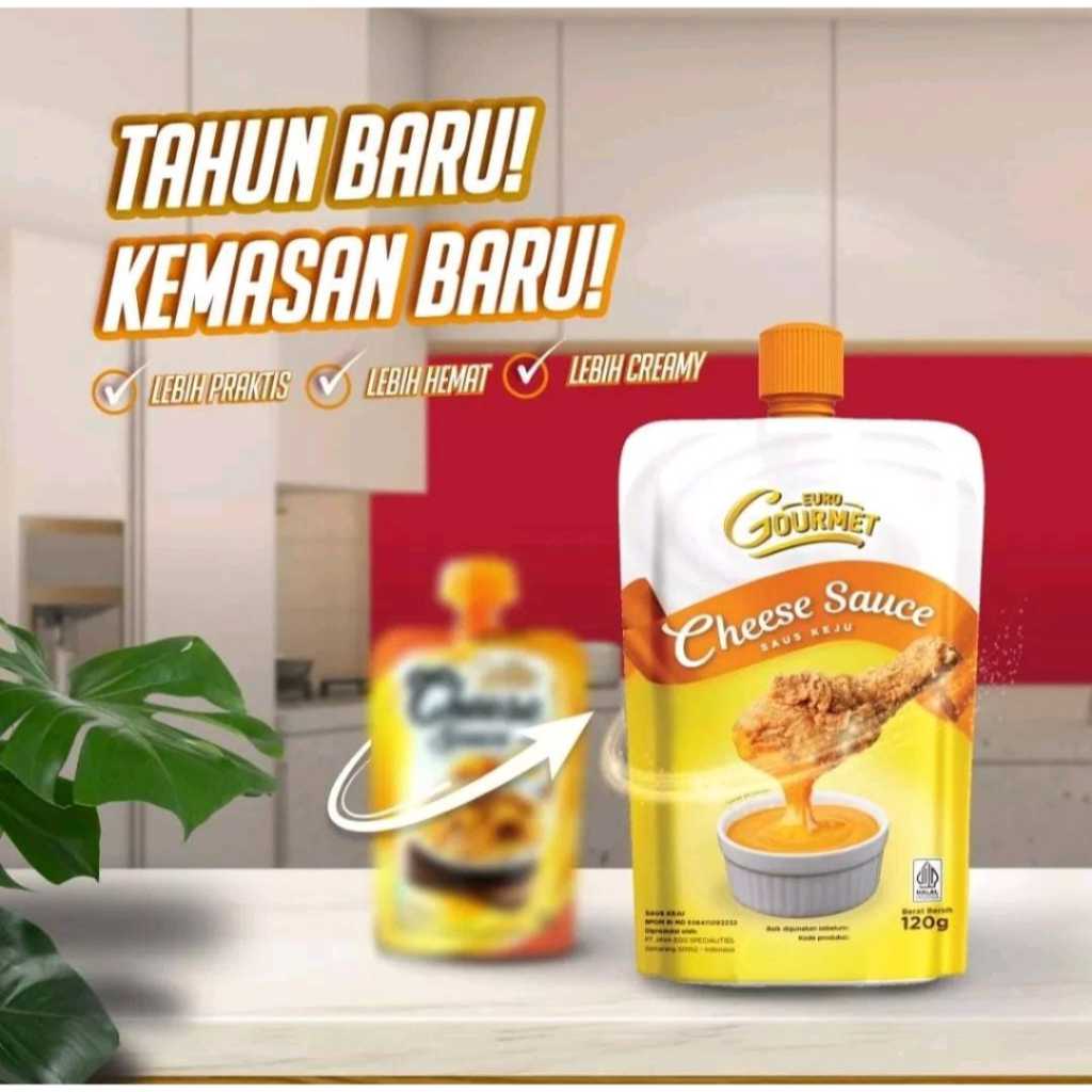 

Euro Gourmet Cheese Sauce 120gr 500gr Saus Keju