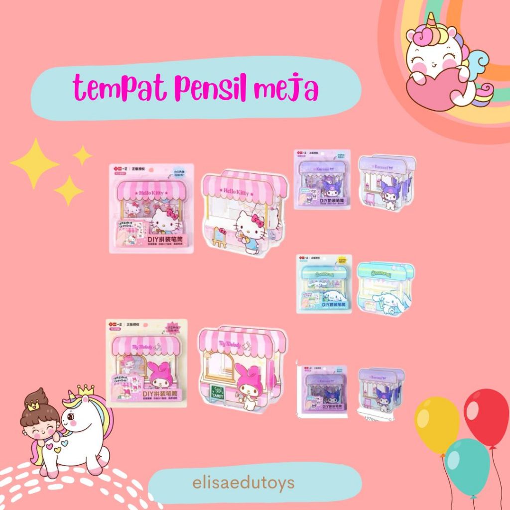 

sanrio acrylic pencil holder desk tempat pensil meja