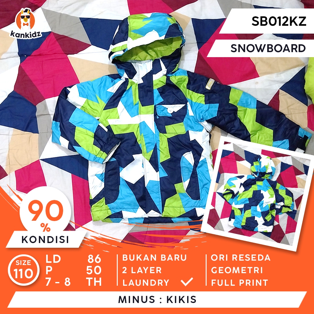 SIAP PAKAI | Jaket Anak Snowboard Reseeda | Geometri Size 110