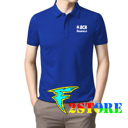 Baju Kerah Model kaos Kerah logo dada BCA finance F2AStore