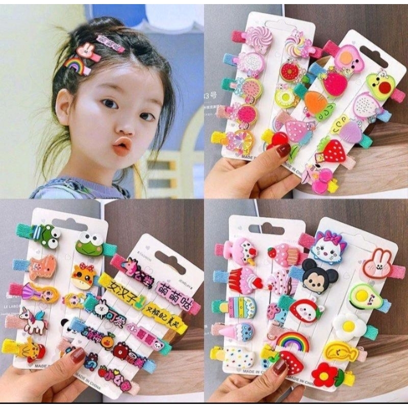 JEPIT RAMBUT Klip Anak Karakter  / Set Jepit Rambut anak Cute
