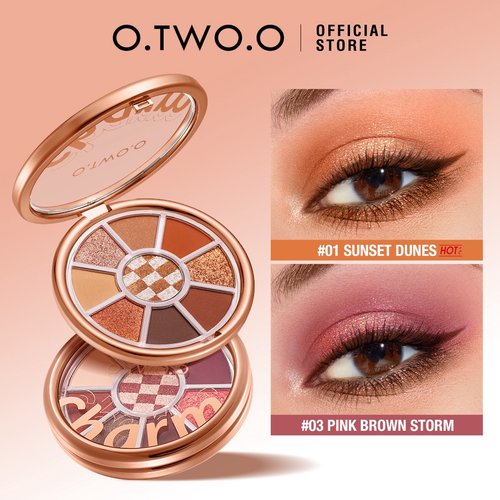 TERLARIS OTWOO 9 Warna Eyeshadow Palette High Pigment Waterproof LongLasting Eyeshadow gas
