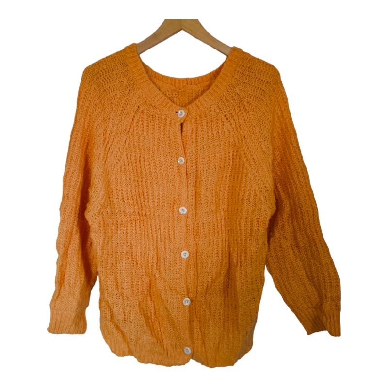 Cardigan rajut orange toy story wanita xl
