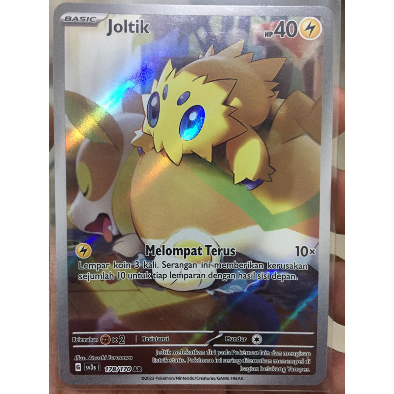 KARTU POKEMON JOLTIK AR INDONESIA HOLO