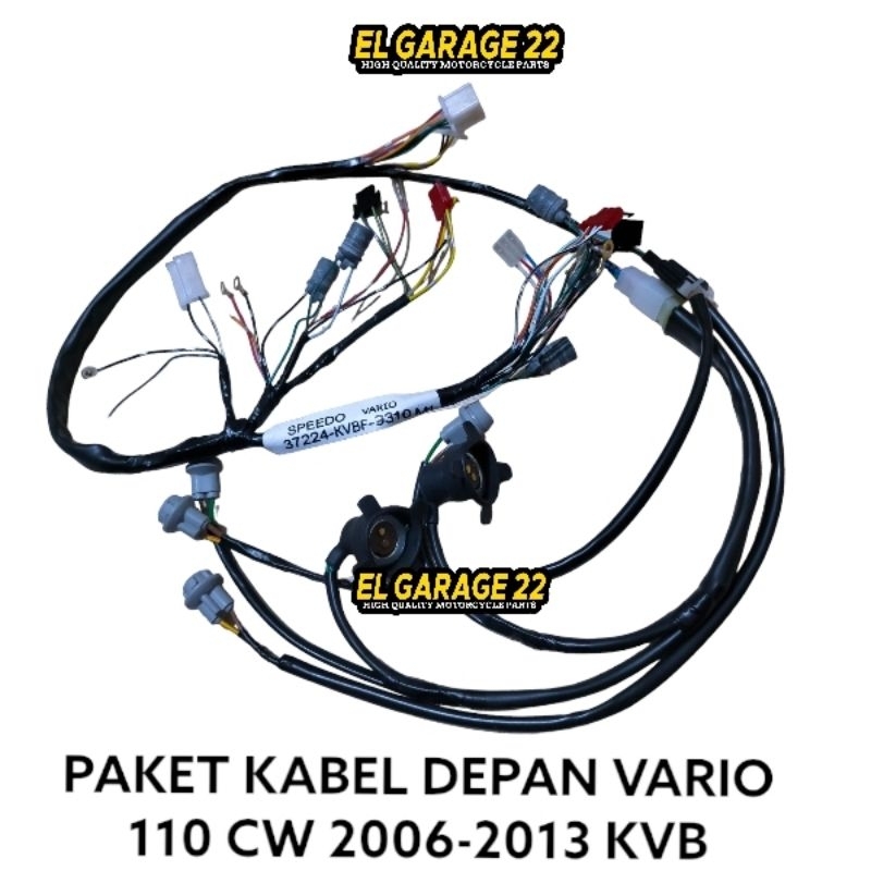PAKET LENGKAP KABEL BODI DEPAN VARIO 110 KARBU KVB/SOKET SPIDOMETER ASSY/PITING SEIN /PITINGAN LAMPU