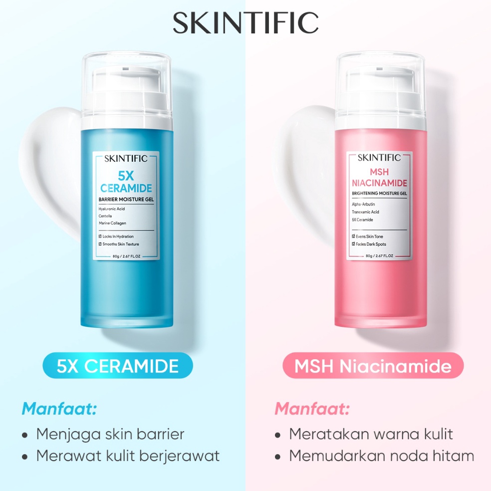 ART L89X Pelembab SKINTIFIC 8g Moisturizer Mel  Krim Wajah  Moisturizer Mencerahkan  Cream siang mal