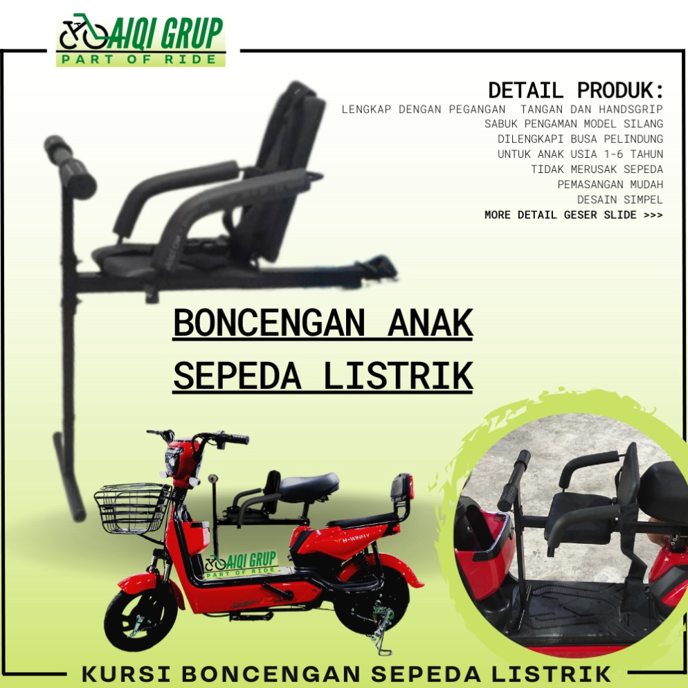 kursi boncengan anak sepeda listrik boncengan sepeda listrik anak depan kursi anak sepeda listrik Pr