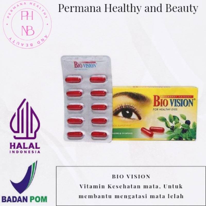 BIO VISION / Bio Vision Vitamin Mata / Bio Vision Suplemen Kesehatan Mata / Bio Vision 1 Strip Isi 1