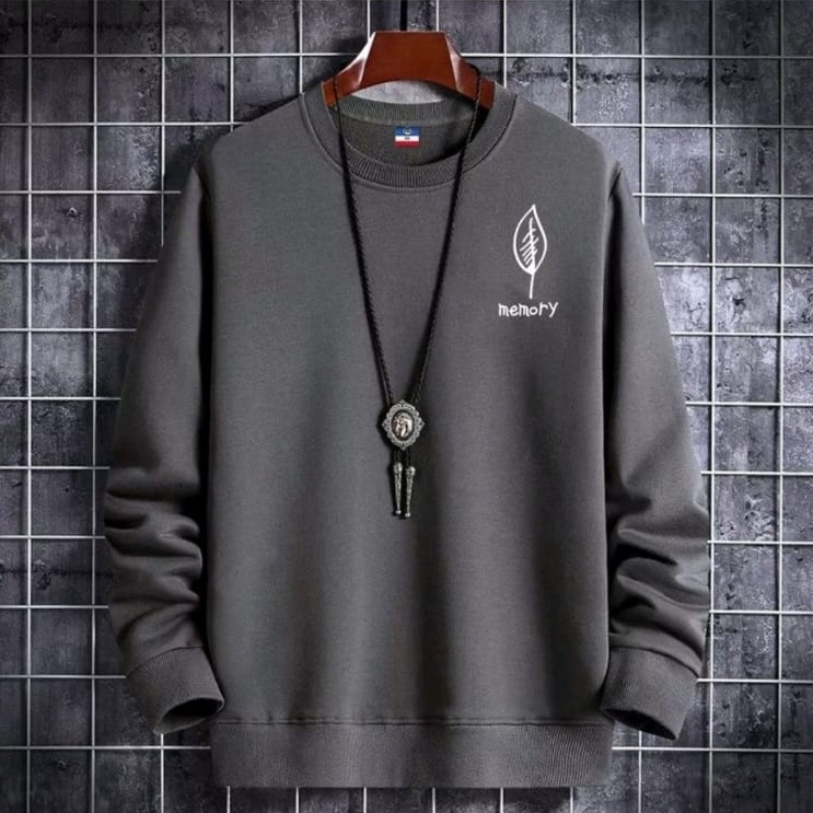 1212 BRANDS FESTIVAL Bisa COD Sweter Keren Promo Baju Pria Lengan Panjang Memory Kaos Pria Kasual Cr