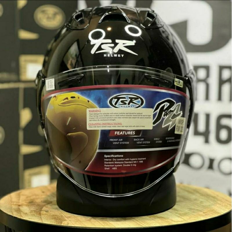 Helm Tsr Ram4 Polos Glass Black