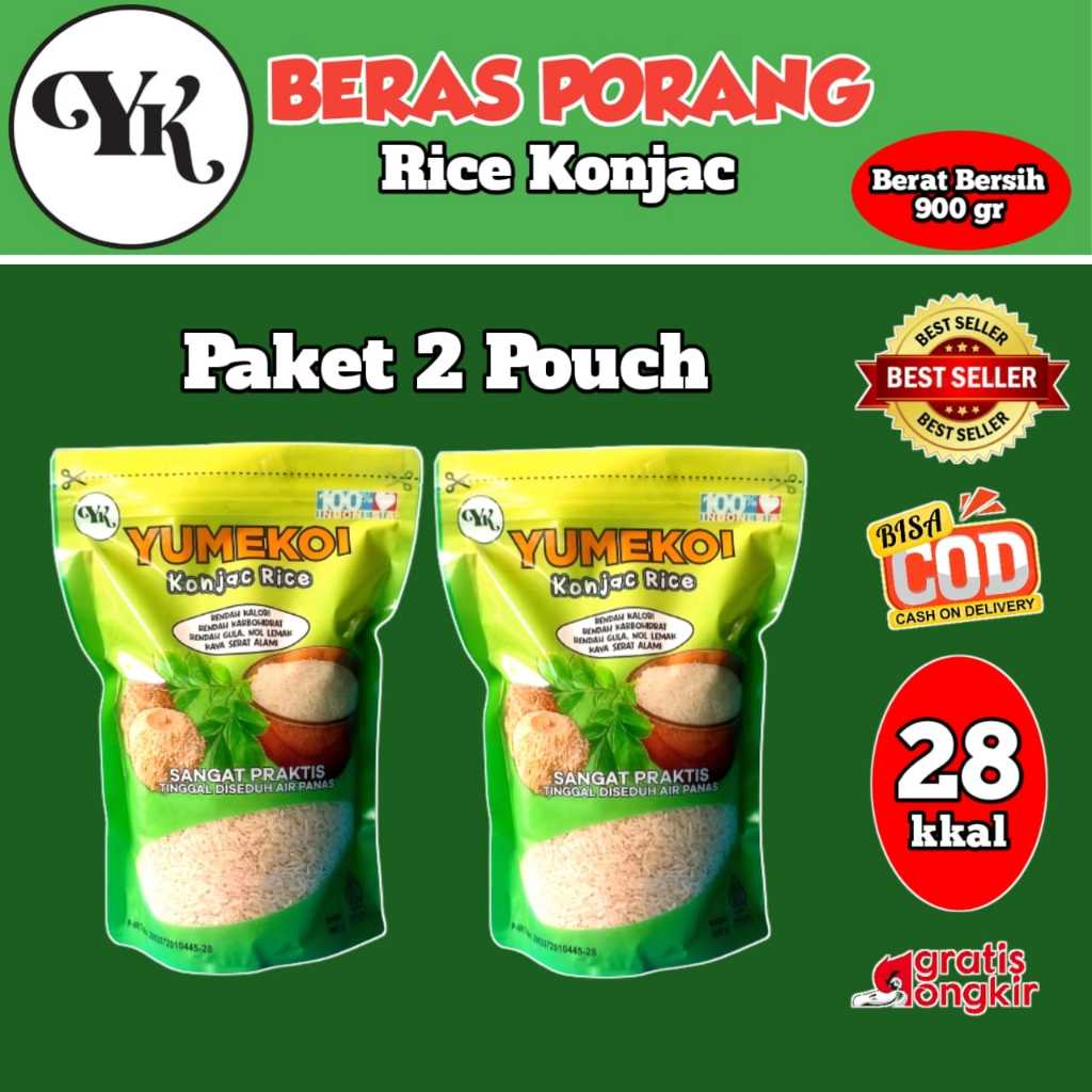 

MIGUNANIE BERAS PORANG YUMEKOI PAKET 2 POUCH 1800g