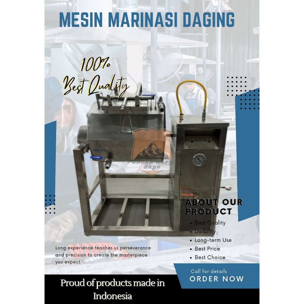 Marinasi Daging - Mesin Marinasi Daging dengan Vacuum Kaps 50kg