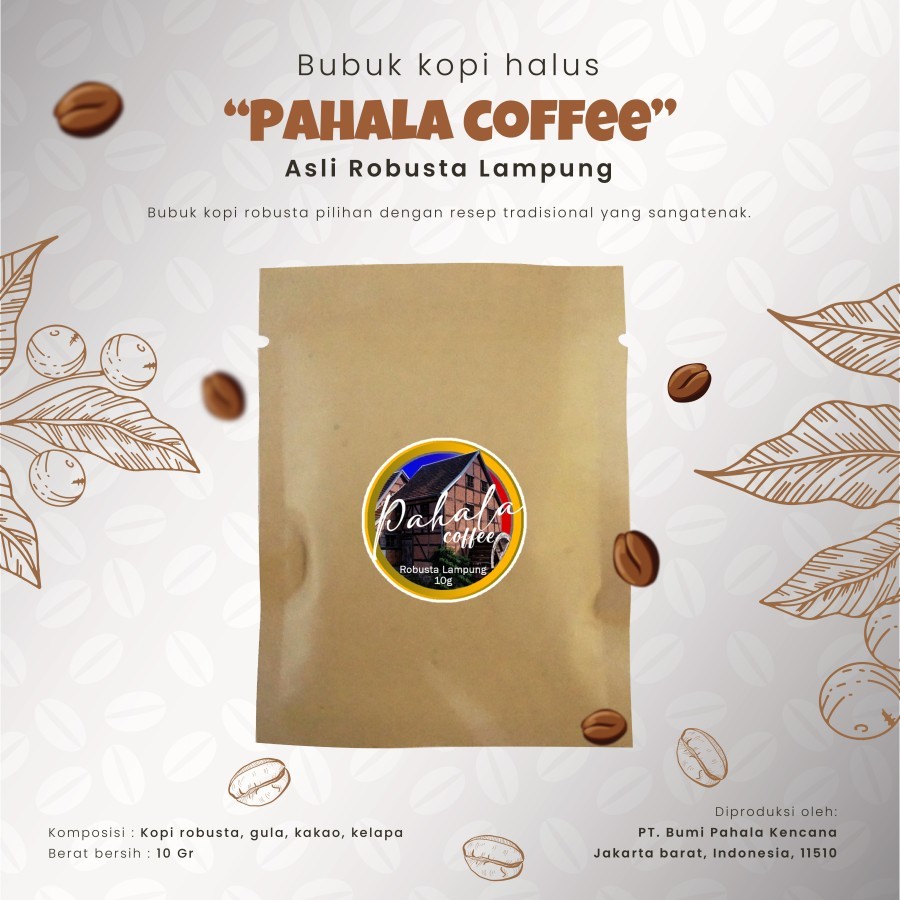 

Bubuk kopi Robusta Lampung - Pahala coffee 10 gram