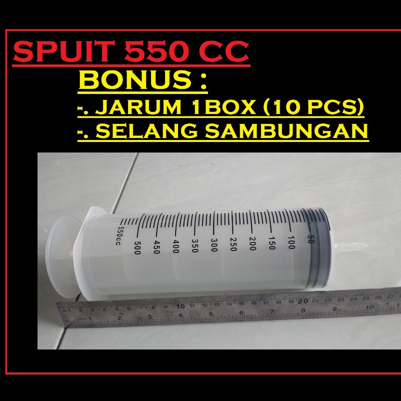 Suntikan jumbo syringe spuit besar 500 ml Spuit500cc ,Spuit500ml ,DisposableSyringe ,UkurParfum ,Uku