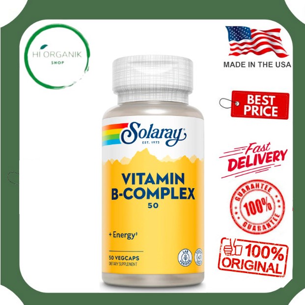 Solaray Vitamin B Complex 50 mg 50 Veg Caps