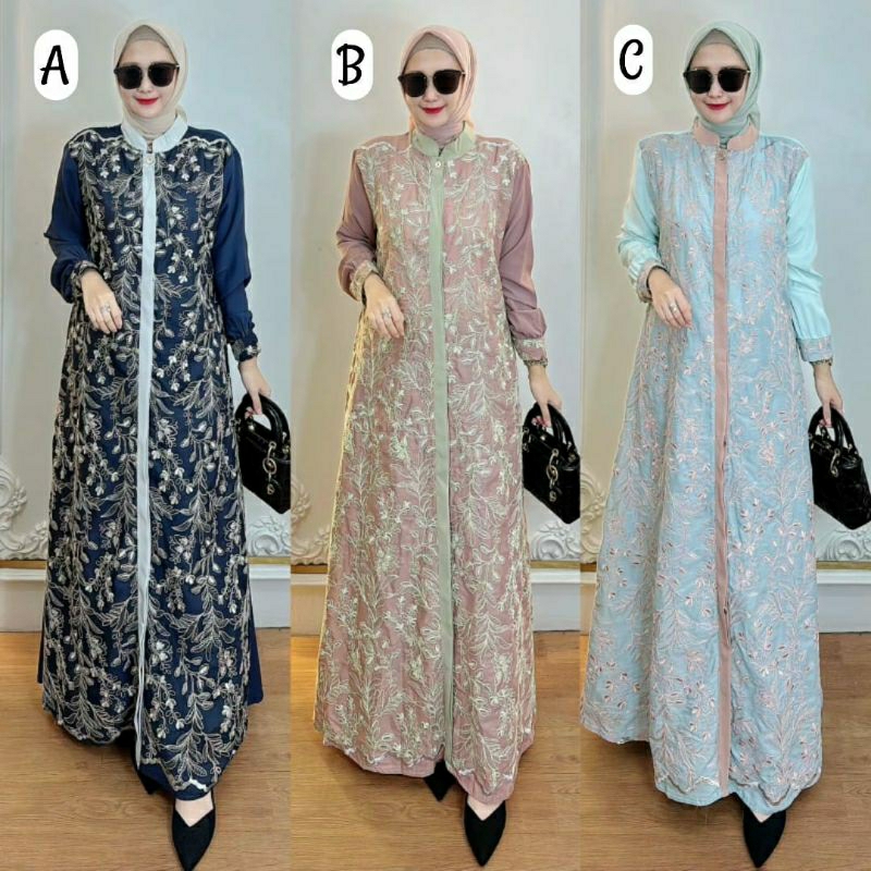 CLIANTA Maxidress Bordir by UNICIE | Maxidress | | Gamis Bordir | | Weeding Dress |
