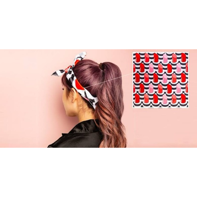 SEPHORA LIPSTICK SCARF WITH POUCH - syal